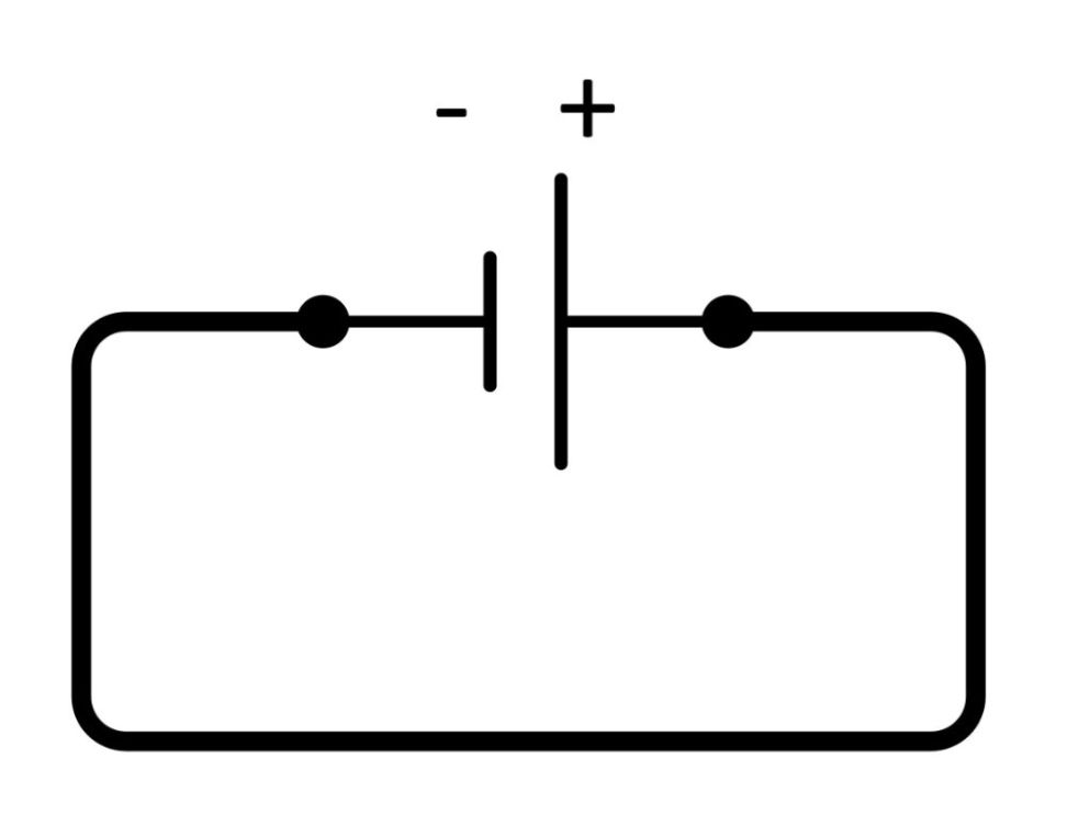 Stromfluß einer Batterie